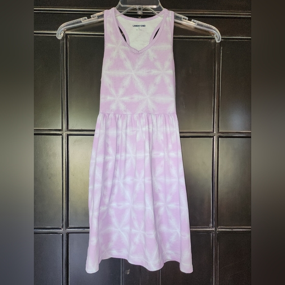 Land's End Girls Dress 7/8 blue pure racer back - Picture 2 of 5